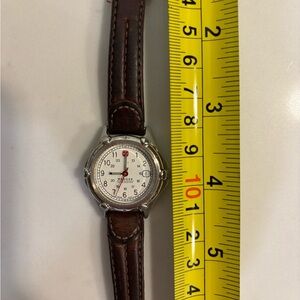Swiss Army Wenger Brown Leather Strap Watch
